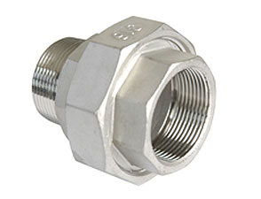 1.4408 3-piece union conical BSP female/male + PTFE