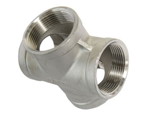 Stainless steel 316 four-way junction BSP