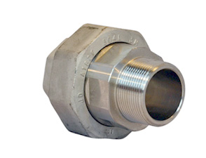 316L 3-piece union conical NPT 3000# female/male