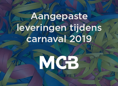 Aangepaste leveringen MCB tijdens Carnaval 2019